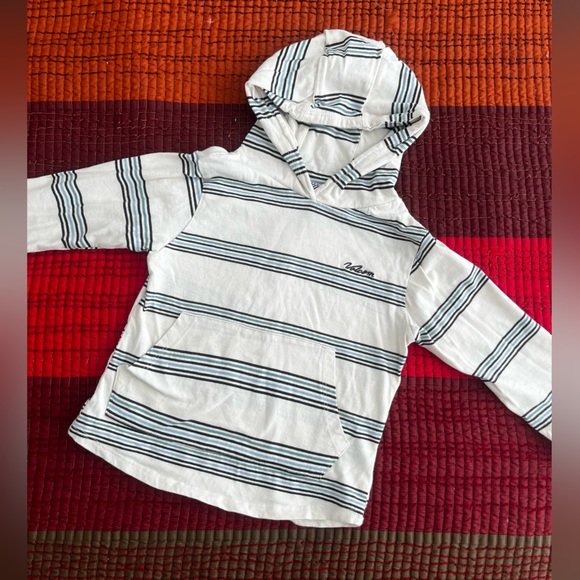 Volcom Other - Volcom Cream Blue and Black Striped Shirt